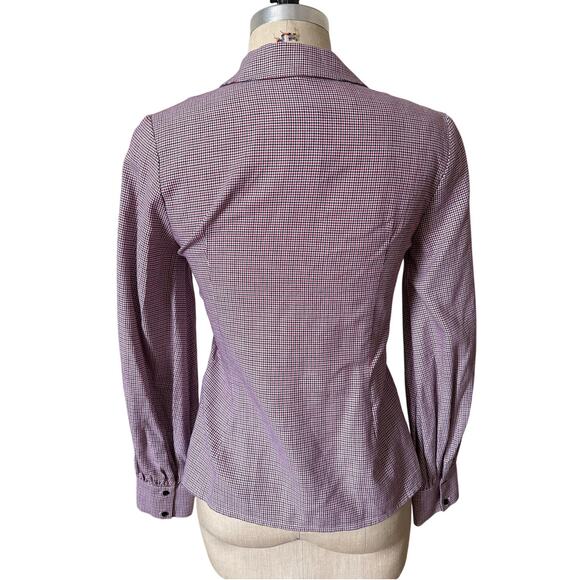 NWT Maje Fitted Button Down Houndstooth Blouse Size 2/ Small - Picture 4 of 8